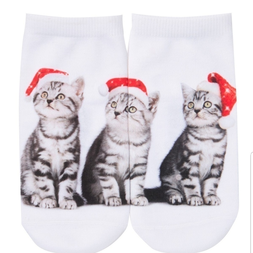 Kitties No Show Ankle Socks